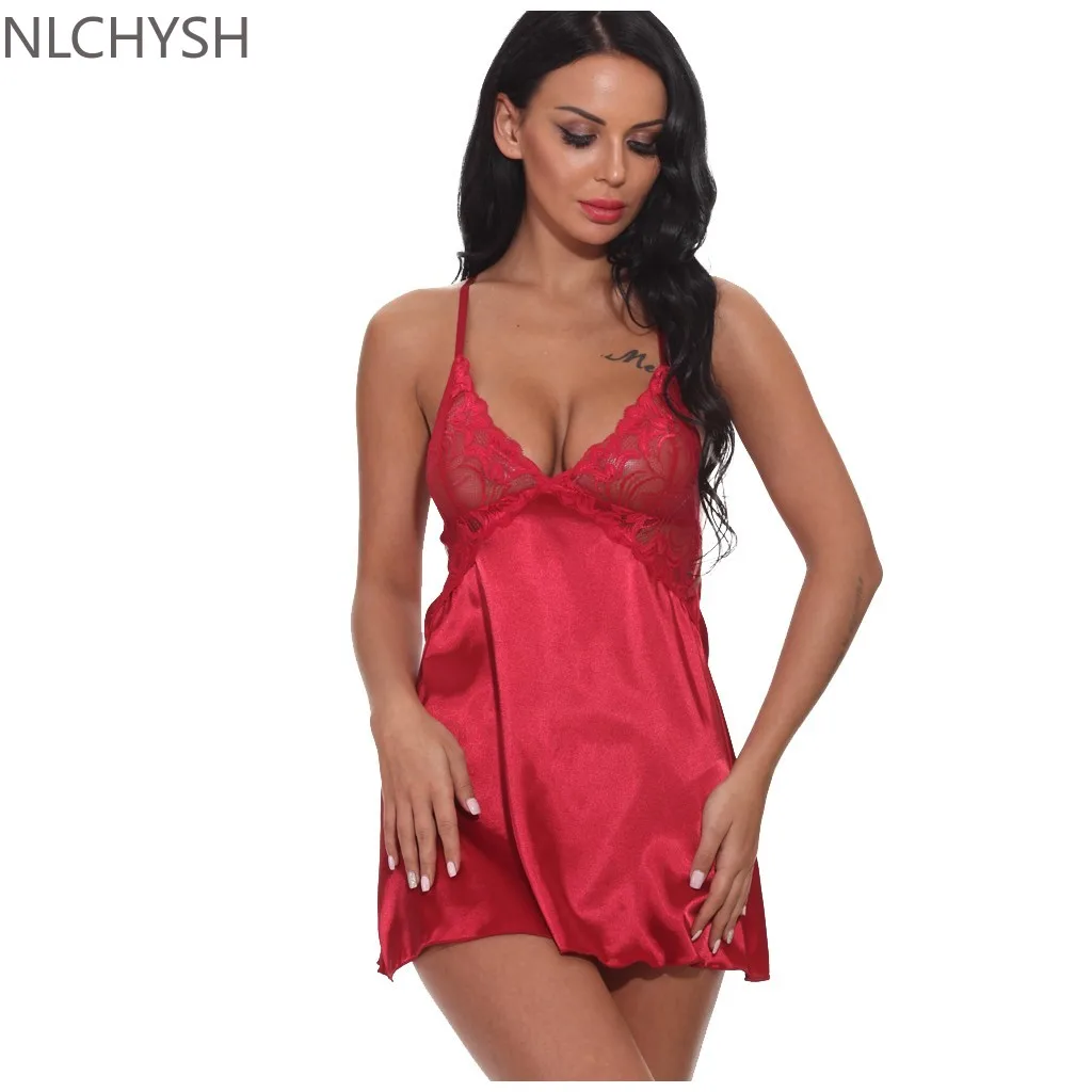 Sexy Lingerie Silk Nightgowns Satin Sleepwear Women Sleeveless Nighties V-neck Nightdress Nightwear Nightshirt Pijama Mujer
Sexy Lingerie Silk Nightgowns Satin Sleepwear Women Sleeveless Nighties V-neck Nightdress Nightwear Nightshirt Pijama Mujer
