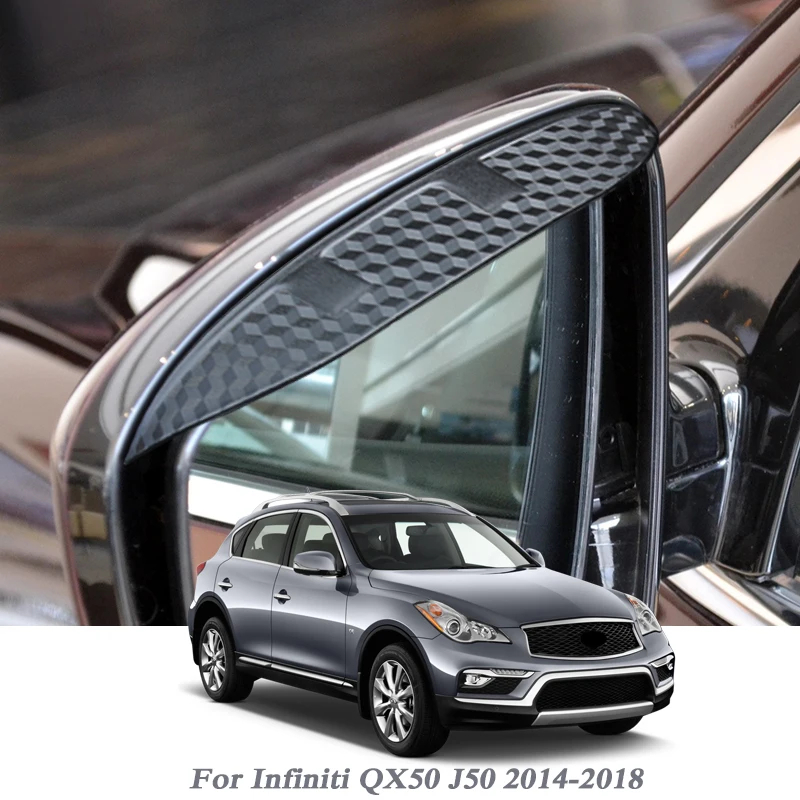 2PCS Car Rearview Mirror Rain Eyebrow Auto Shield Snow Guard Sun Side Visor Shade Protector For Infiniti QX50 J50 2014-2018
2PCS Car Rearview Mirror Rain Eyebrow Auto Shield Snow Guard Sun Side Visor Shade Protector For Infiniti QX50 J50 2014-2018
