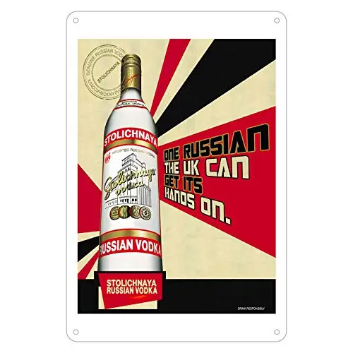 Оловянная металлическая плакатная пластина Stolichnaya, Русская водка: одна Русская Бриллиантовая 8x12 дюймов
Оловянная металлическая плакатная пластина Stolichnaya, Русская водка: одна Русская Бриллиантовая 8x12 дюймов