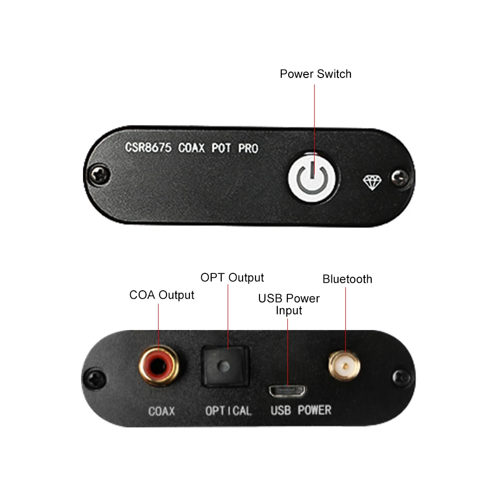 AIYIMA CSR8675 Bluetooth 5 0 APTX HD DAC приемник декодер коаксиальный Оптический цифровой аудио