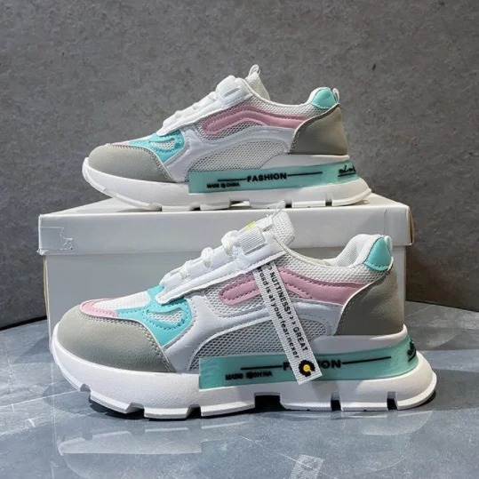 Женские кроссовки на массивной платформе, разноцветные дышащие кроссовки на толстой подошве без шнуровки, повседневная обувь в Корейском с...
Женские кроссовки на массивной платформе, разноцветные дышащие кроссовки на толстой подошве без шнуровки, повседневная обувь в Корейском с...