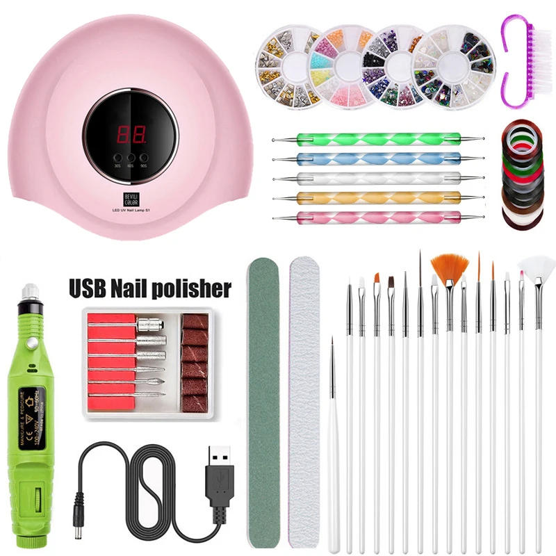 Professional 36W UV Led Lamp Electric Nail Drill Set Decorations Painting Dotting Pen For Nail Art Design Tools Brush Set New
Professional 36W UV Led Lamp Electric Nail Drill Set Decorations Painting Dotting Pen For Nail Art Design Tools Brush Set New