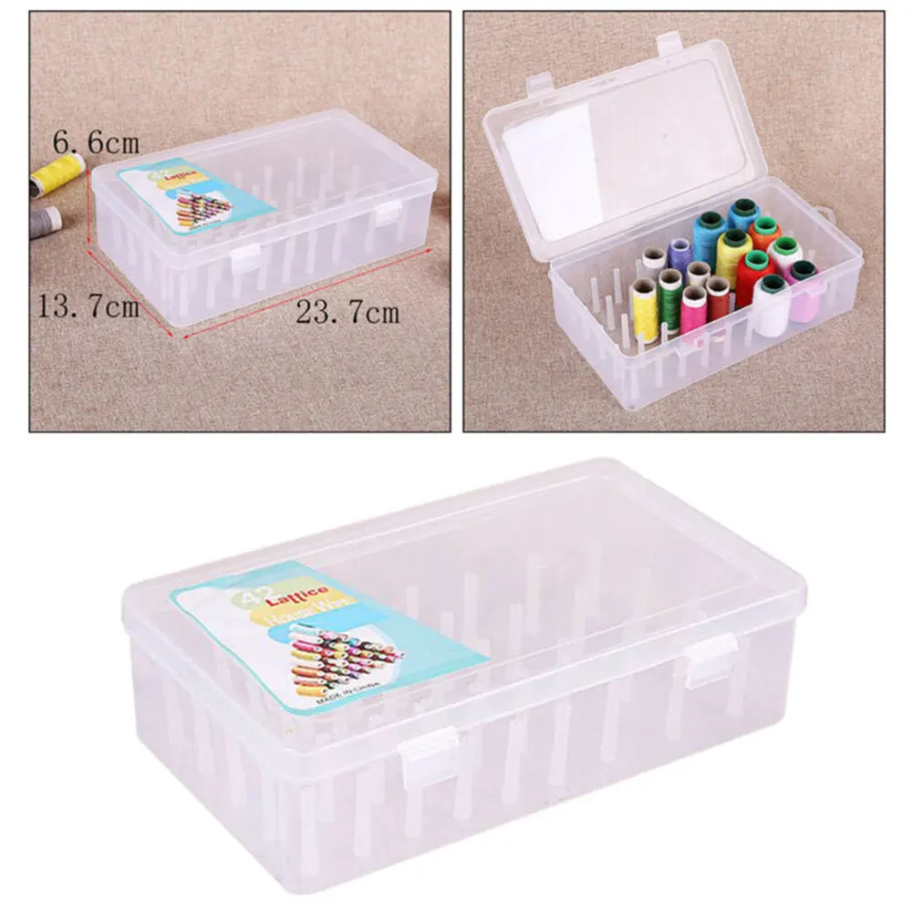 42 Spools Reels Sorting Boxes Thread Box Empty Transparent Storage Container Sewing Thread Holder Jewelry Rectangle Box Case
42 Spools Reels Sorting Boxes Thread Box Empty Transparent Storage Container Sewing Thread Holder Jewelry Rectangle Box Case
