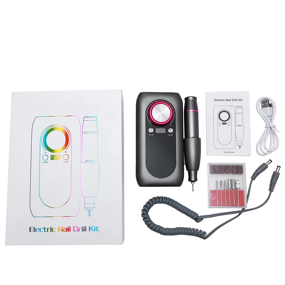 Portable Nail Drill Machine Electric 30000RPM Nail Polisher Cured For All Gel Pedicure Kit File Professional Manicure Set Tools
Portable Nail Drill Machine Electric 30000RPM Nail Polisher Cured For All Gel Pedicure Kit File Professional Manicure Set Tools