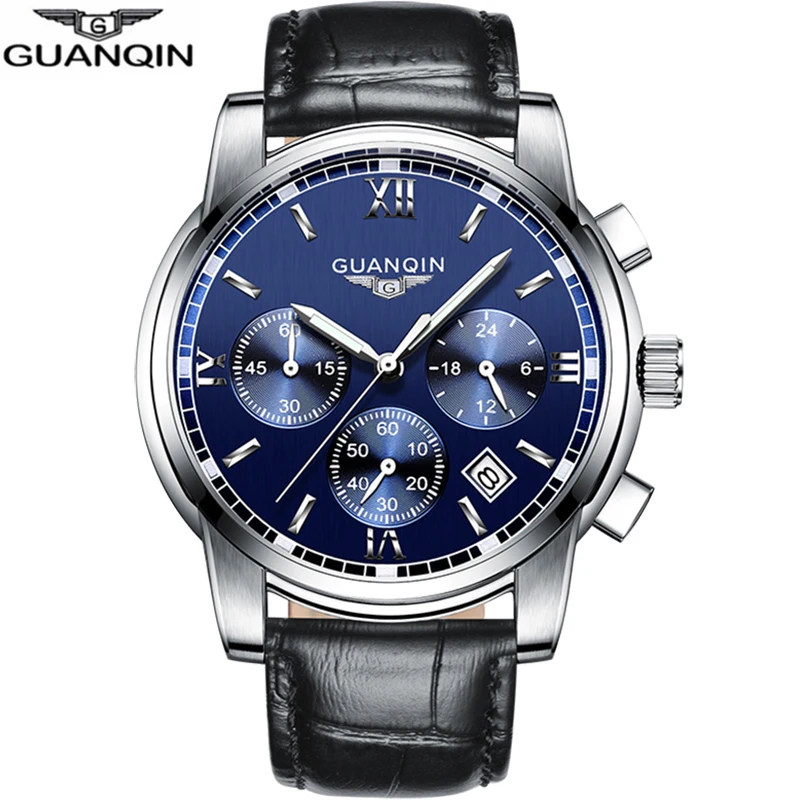 GUANQIN Fashion Watch men Luxury top brand Steel men watch luminous waterproof Wristwatch multifunction Men Clock quartz watch 
GUANQIN Fashion Watch men Luxury top brand Steel men watch luminous waterproof Wristwatch multifunction Men Clock quartz watch