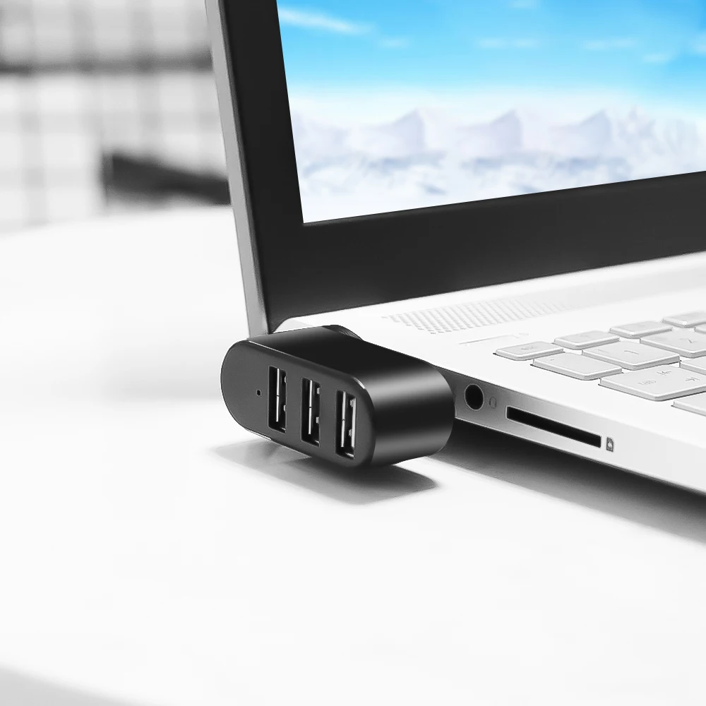 Kebidu usb-хаб s 2 0 3 порта USB Мини Поворотный разветвитель адаптер концентратор для Mac