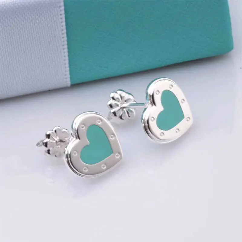 Ms-s925 heart shaped silver earrings, classic heart shaped, pink enamel, blue glue, holiday gift
Ms-s925 heart shaped silver earrings, classic heart shaped, pink enamel, blue glue, holiday gift