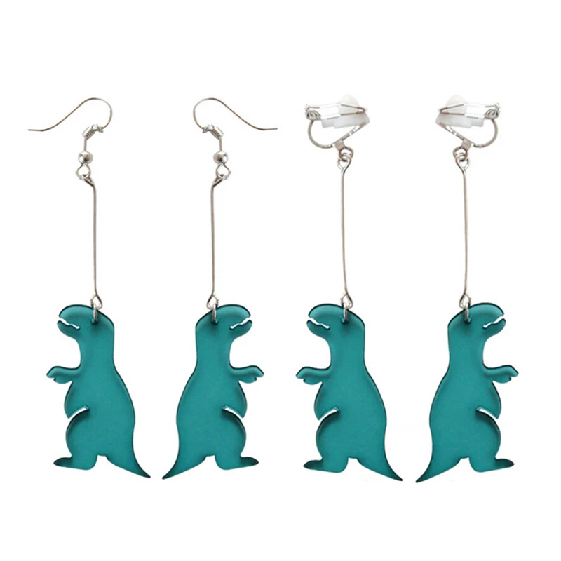 1 Pair Cute Animal Transparent Acrylic Dinosaur Drop Dangle Earrings For Women Green Color Brincos Jewelry
1 Pair Cute Animal Transparent Acrylic Dinosaur Drop Dangle Earrings For Women Green Color Brincos Jewelry