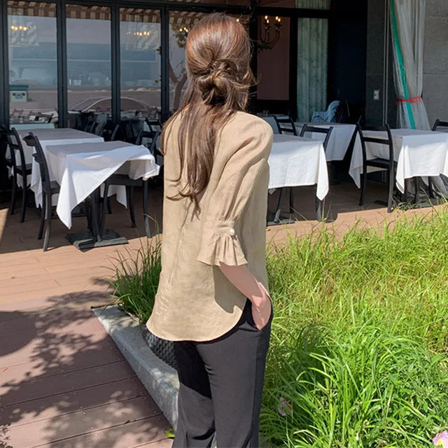 Summer Casual Loose Butterfly Sleeve Solid Women Blouses Fashion Elegant O-neck Three Quarter Korean Top Shirts
Summer Casual Loose Butterfly Sleeve Solid Women Blouses Fashion Elegant O-neck Three Quarter Korean Top Shirts