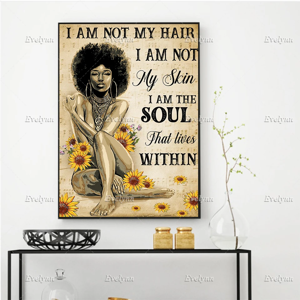 Afro Woman Poster, I Am Not My Hair Print,Black Girl Sunflower,Black Woman Music Home Decor Prints Wall Art Canvas Unique Gift
Afro Woman Poster, I Am Not My Hair Print,Black Girl Sunflower,Black Woman Music Home Decor Prints Wall Art Canvas Unique Gift