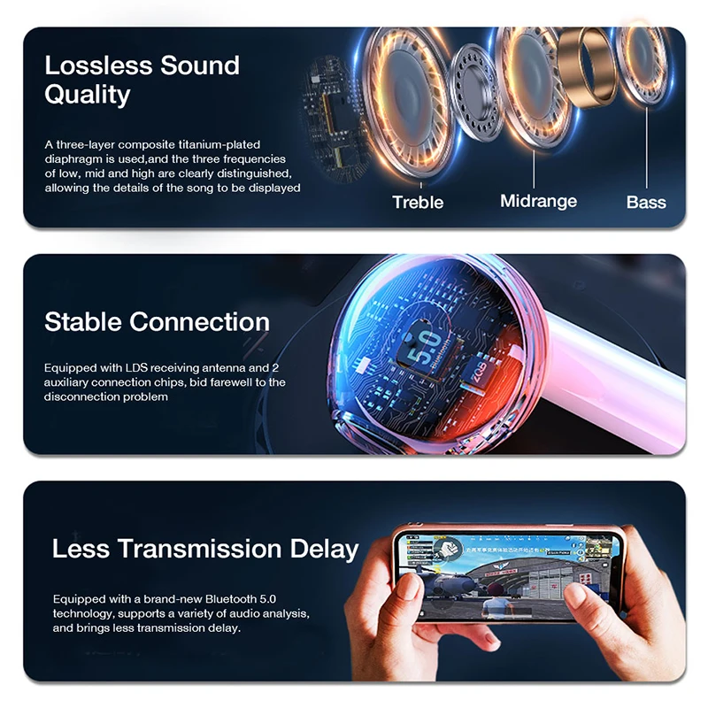 True Wireless Bluetooth 5.0 Earbuds with Charging Box Waterproof Earphone Volume Control Mini TWS Headphone Handsfree for Sports
True Wireless Bluetooth 5.0 Earbuds with Charging Box Waterproof Earphone Volume Control Mini TWS Headphone Handsfree for Sports