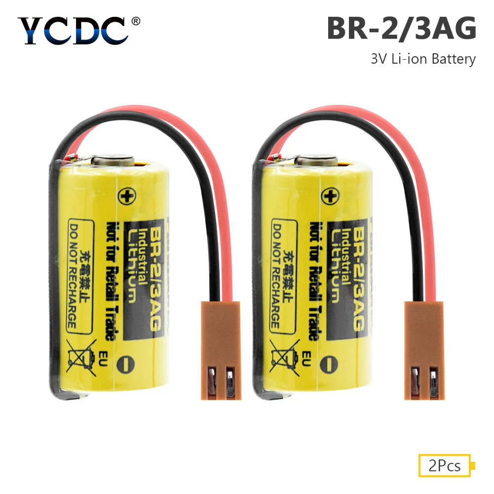 YCDC 2 шт. аккумулятор BR 2/3AG 3 в 1200 мАч PLC FANUC литий ионные резервные батареи для