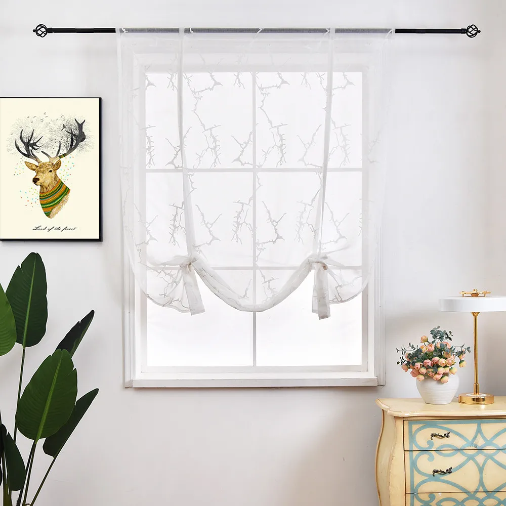 Nordic Tree Embroidered White Roman Curtains Short Kitchen Tulle Curtain for Bedroom Living Room Window Door Screens
Nordic Tree Embroidered White Roman Curtains Short Kitchen Tulle Curtain for Bedroom Living Room Window Door Screens