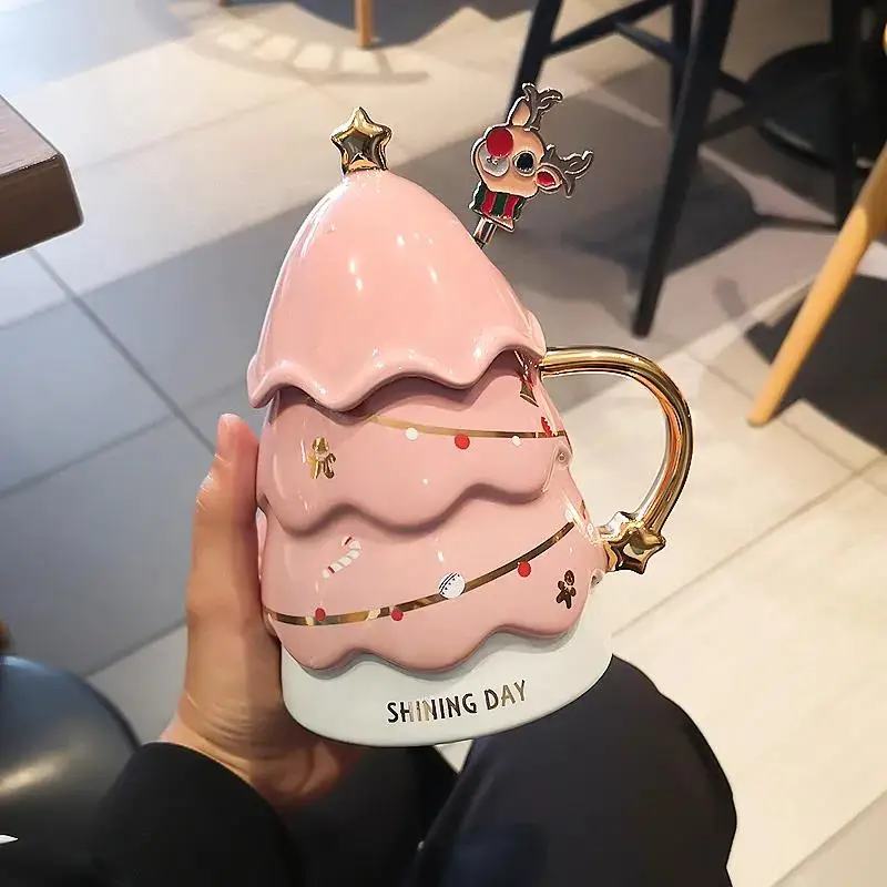Christmas Tree Shape Ceramics Cup Coffee Cups Mug Handle Spoon Sets Christmas Gift Tea Soy Milk Breakfast Mugs Drinkware
Christmas Tree Shape Ceramics Cup Coffee Cups Mug Handle Spoon Sets Christmas Gift Tea Soy Milk Breakfast Mugs Drinkware