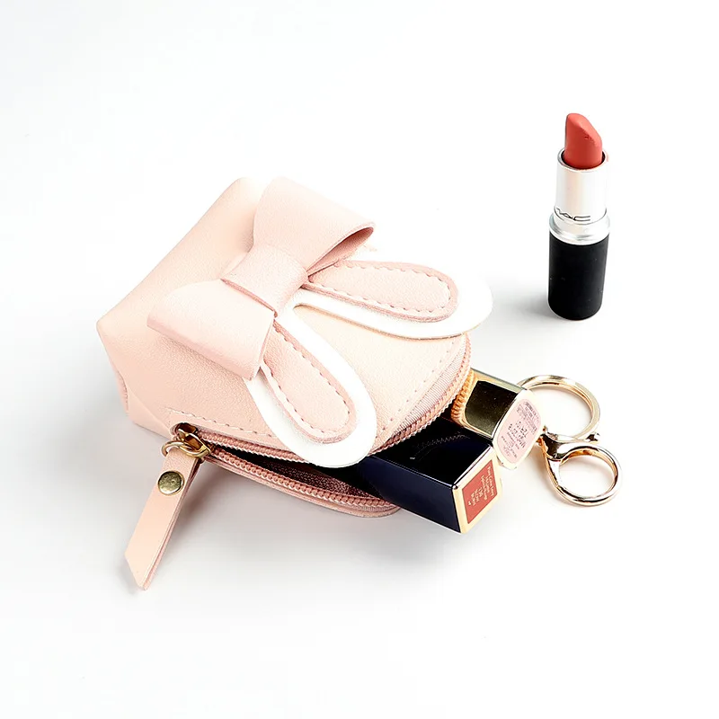 European and American Hot Sale fashion Simple Rabbit Ears Bowknot Coin Purse Leather Coin Bag Card Bag Key Chain Zipper Short
European and American Hot Sale fashion Simple Rabbit Ears Bowknot Coin Purse Leather Coin Bag Card Bag Key Chain Zipper Short