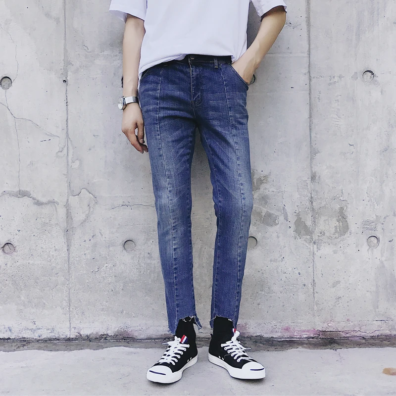 Mens Fashion Splice Slim Fit Denim Pant Male Casual Pencil Jean Trousers Ankle Length Pencil Pant
Mens Fashion Splice Slim Fit Denim Pant Male Casual Pencil Jean Trousers Ankle Length Pencil Pant