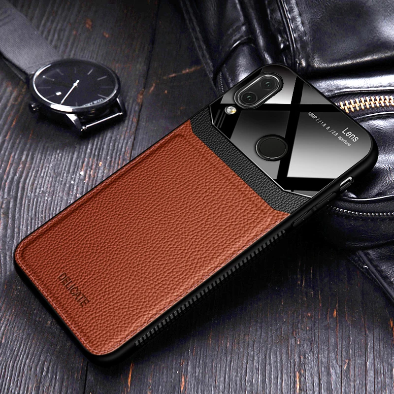 Чехол I coque чехол для HuaWei Honor 9X Pro Honor9X на кожаном зеркальном стекле силиконовый
