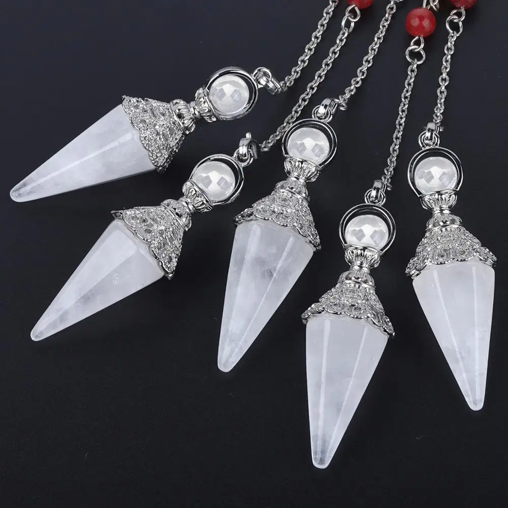 TUMBEELLUWA Reiki Natural Crystal Hexagonal Pendulum for Dowsing Divination 7 Chakra Chain Gem Stone Point Amulet Wicca Jewelry
TUMBEELLUWA Reiki Natural Crystal Hexagonal Pendulum for Dowsing Divination 7 Chakra Chain Gem Stone Point Amulet Wicca Jewelry