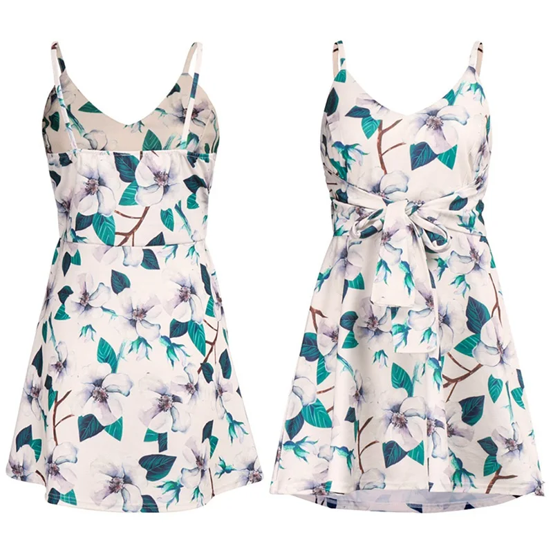 Summer Women Sexy Deep V Beach Vacation Sling Sleeveless Backless Print Sling Dress
Summer Women Sexy Deep V Beach Vacation Sling Sleeveless Backless Print Sling Dress