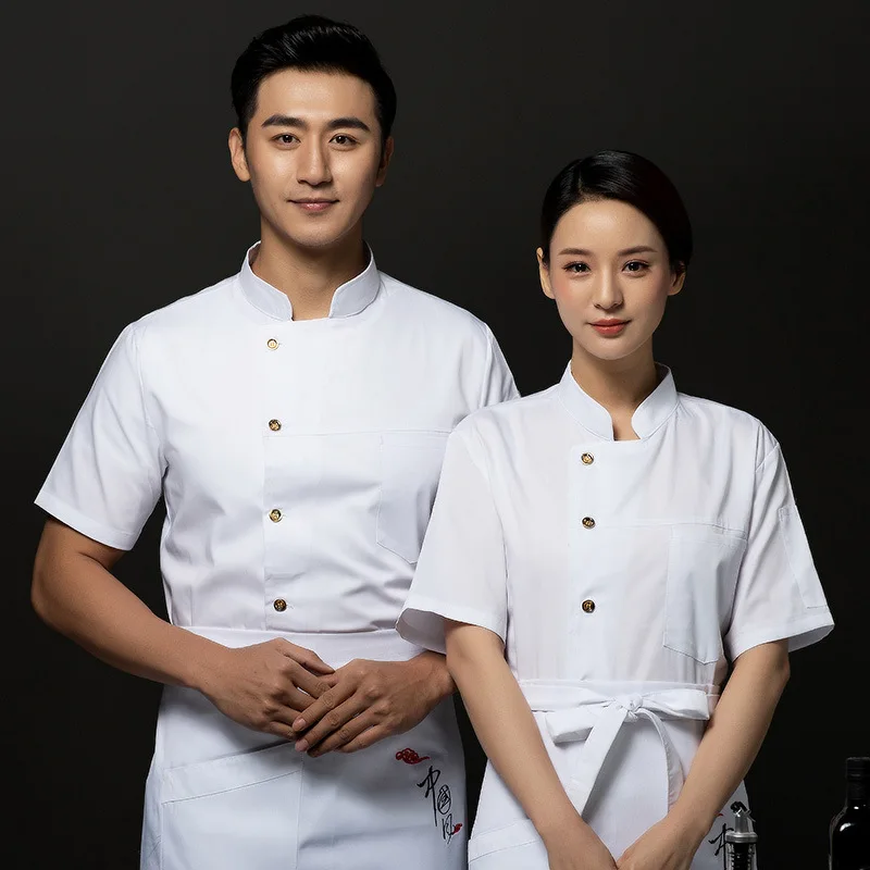 work clothes short men's Restaurant canteen back kitchen uniform single breasted chef's clothing short sleeve summer
work clothes short men's Restaurant canteen back kitchen uniform single breasted chef's clothing short sleeve summer