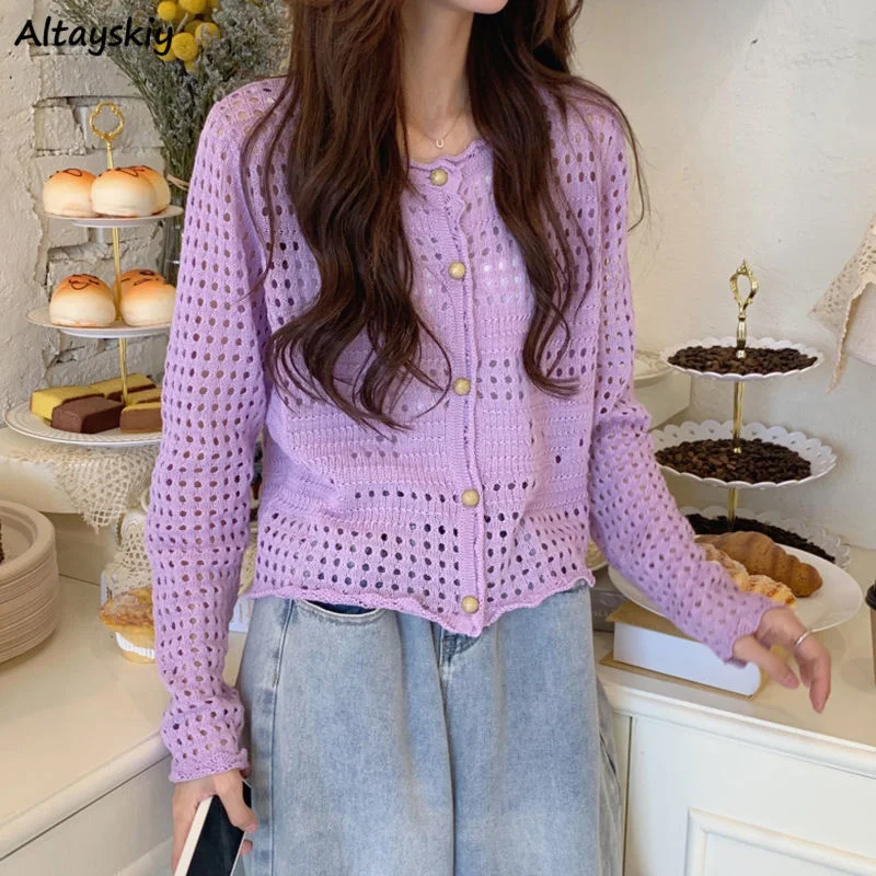 Cardigan Women Preppy Style Korean Students Simple Solid Hollow Out Design Sweet Feminine Knitted Mujer De Mdoa Chic Ropa Newest
Cardigan Women Preppy Style Korean Students Simple Solid Hollow Out Design Sweet Feminine Knitted Mujer De Mdoa Chic Ropa Newest