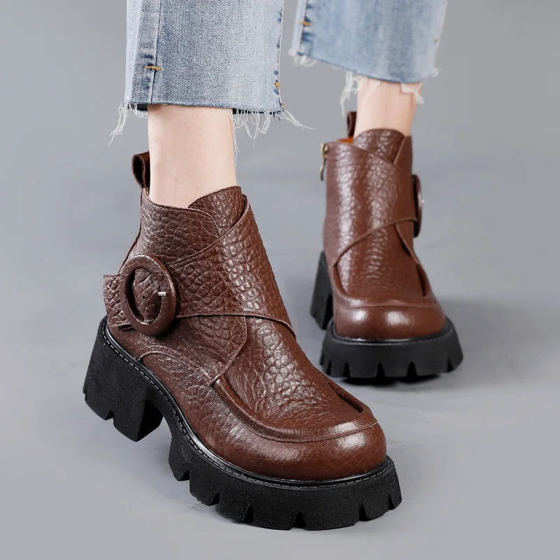 Birkuir Women Boots Genuine Leather Zip 2021 New Women Shoes Elephant Pattern Mid Heel Short Boots Concise Ladies Platform Boots
Birkuir Women Boots Genuine Leather Zip 2021 New Women Shoes Elephant Pattern Mid Heel Short Boots Concise Ladies Platform Boots