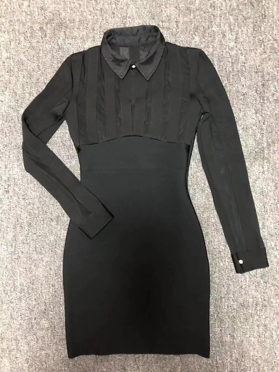 2020 Fashion Elegant Spring Women Party Dress Vestidos Sexy Turn Down Collar Long Sleeve Cut Down Black Bodycon Bandage Dress
2020 Fashion Elegant Spring Women Party Dress Vestidos Sexy Turn Down Collar Long Sleeve Cut Down Black Bodycon Bandage Dress