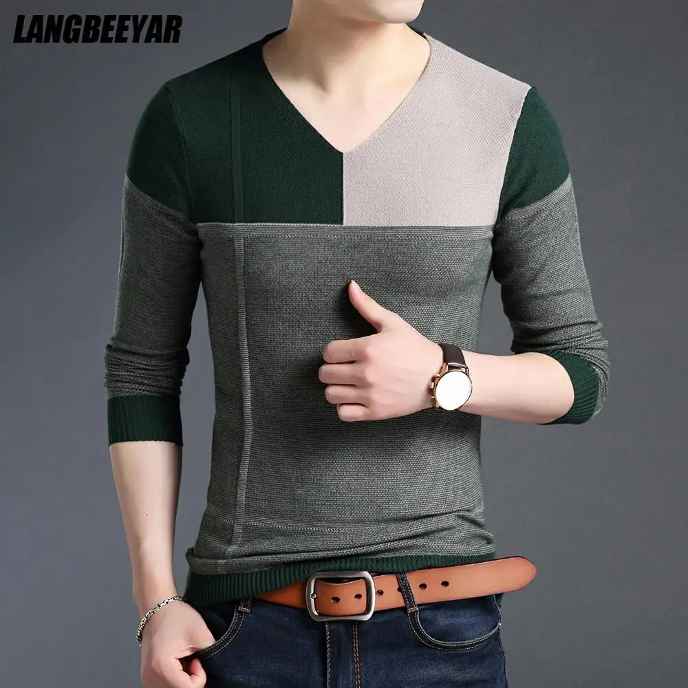 New Fashion Brand Korean V Neck Knitted Jumper Men Pullover Patchwork Sweater Autum Trendy High Quality Casual Men Clothes
New Fashion Brand Korean V Neck Knitted Jumper Men Pullover Patchwork Sweater Autum Trendy High Quality Casual Men Clothes