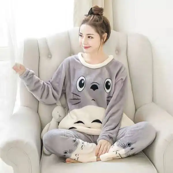 New 2021 Thick Coral Velvet Long Sleeve Cartoon Sleepwear Thin Flannel Pajamas Set Autumn Winter Warm Flannel Women Pyjamas Sets
New 2021 Thick Coral Velvet Long Sleeve Cartoon Sleepwear Thin Flannel Pajamas Set Autumn Winter Warm Flannel Women Pyjamas Sets