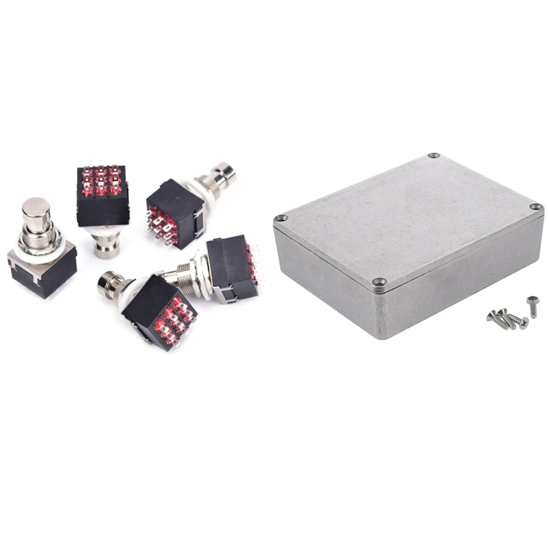 1x 1590BB Guitar Effects Box Container Aluminum & 5x 9-Pin 3PDT Guitar Effects Pedal Box Stomp Foot Switch True Bypass
1x 1590BB Guitar Effects Box Container Aluminum & 5x 9-Pin 3PDT Guitar Effects Pedal Box Stomp Foot Switch True Bypass