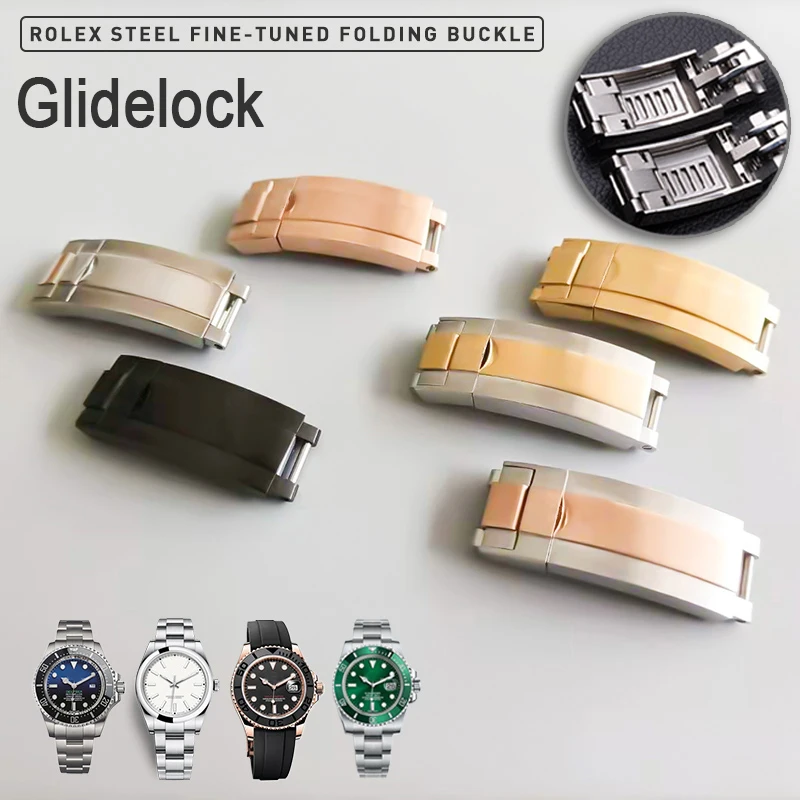 Stainless Steel Oysterlock Clasp Fine-tuning Pull Button 16mm Clasp glidelock Buckle Fit For Rolex Oyster DAYTONA SUBMARINER GMT
Stainless Steel Oysterlock Clasp Fine-tuning Pull Button 16mm Clasp glidelock Buckle Fit For Rolex Oyster DAYTONA SUBMARINER GMT
