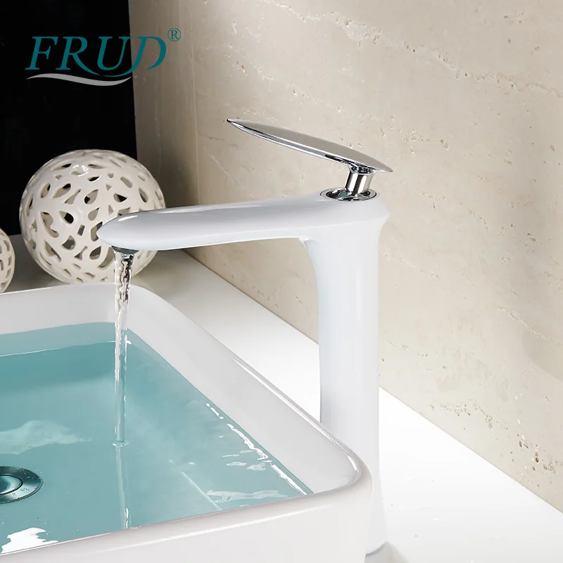 FRUD Basin Faucet Water Tap Bathroom Faucet Waterfall Solid White Brass Chrome Single Handle Mixer Water Sink Tap shower Mixer
FRUD Basin Faucet Water Tap Bathroom Faucet Waterfall Solid White Brass Chrome Single Handle Mixer Water Sink Tap shower Mixer