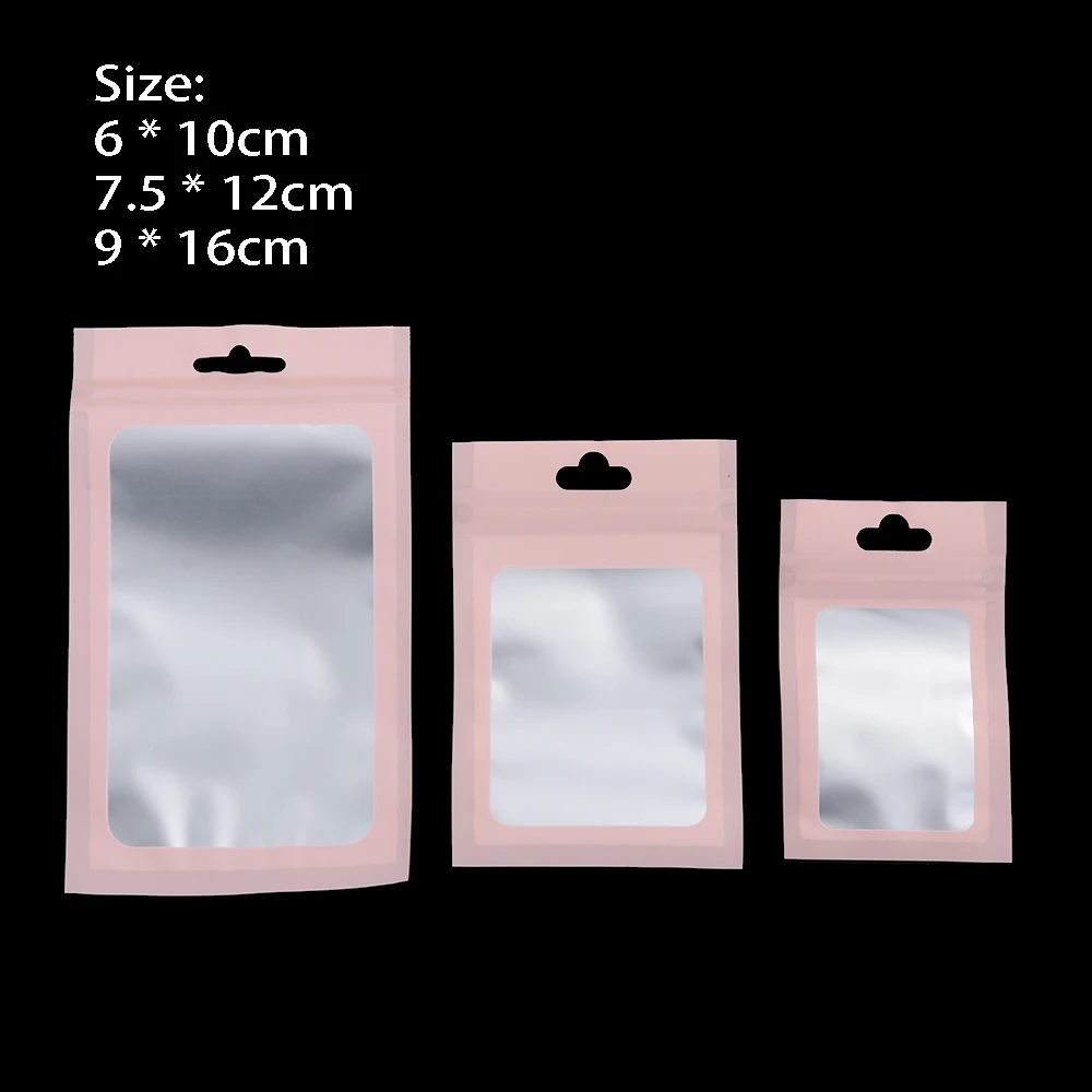 3 размера 20 шт./упак. матовый пластиковый пакет на молнии алюминиевая фольга
