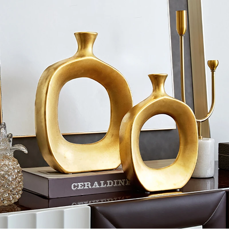 ART CERAMIC GOLDEN HOLLOW VASE DECORATION HOME ACCESSORIES LIVING ROOM FLOWER ARRANGEMENT LIGHT LUXURY MODEL ROOM DESKTOP FLORAL
ART CERAMIC GOLDEN HOLLOW VASE DECORATION HOME ACCESSORIES LIVING ROOM FLOWER ARRANGEMENT LIGHT LUXURY MODEL ROOM DESKTOP FLORAL