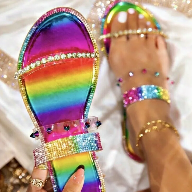 Plus Size Beach Outdoor Ladies Fashion Women Slippers Casual Colorful Crystal Sandals Female Snakeskin Shoes Flats Bling Summer
Plus Size Beach Outdoor Ladies Fashion Women Slippers Casual Colorful Crystal Sandals Female Snakeskin Shoes Flats Bling Summer