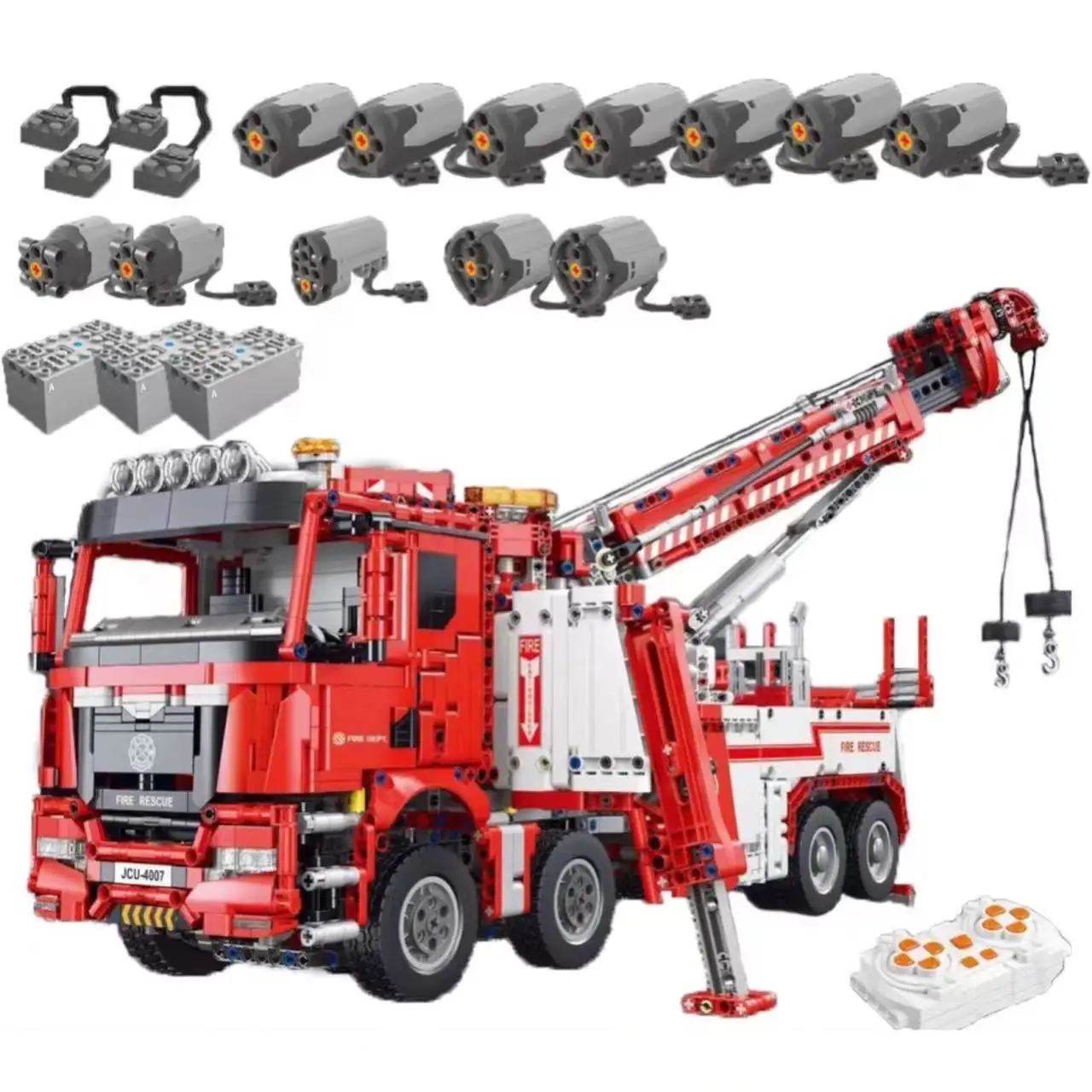 T4007 5030PCS Moc High-Tech 8x8 Road Rescue Truck Crane Electric Remote Control Assembly DIY Bricks Building Blocks Adult Toys
T4007 5030PCS Moc High-Tech 8x8 Road Rescue Truck Crane Electric Remote Control Assembly DIY Bricks Building Blocks Adult Toys