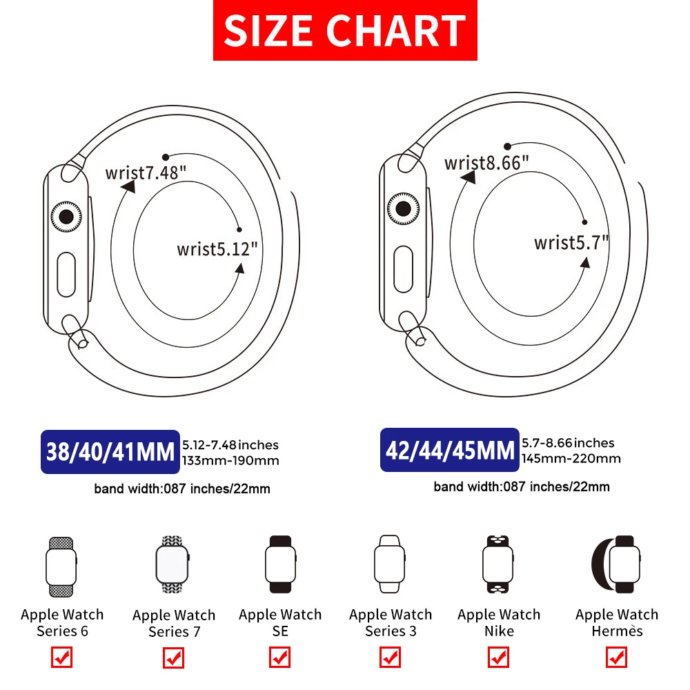 Ремешок нейлоновый для Apple Watch Band 44 мм 40 41 браслет iWatch Series7 6 Se 5 4 3 2 1 38 42 45 | Наручные