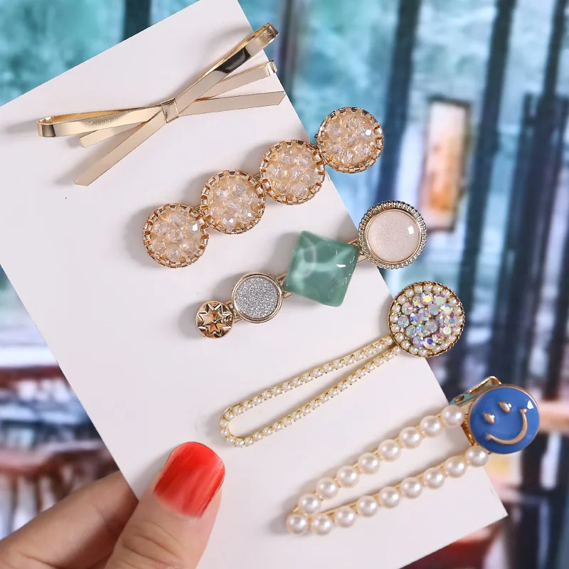 Korea Fashion Hairpins Women Girls Hairgrips Hair Accessories Sweet Pearl Barrettes Geometric Hair Clip Headwear
Korea Fashion Hairpins Women Girls Hairgrips Hair Accessories Sweet Pearl Barrettes Geometric Hair Clip Headwear