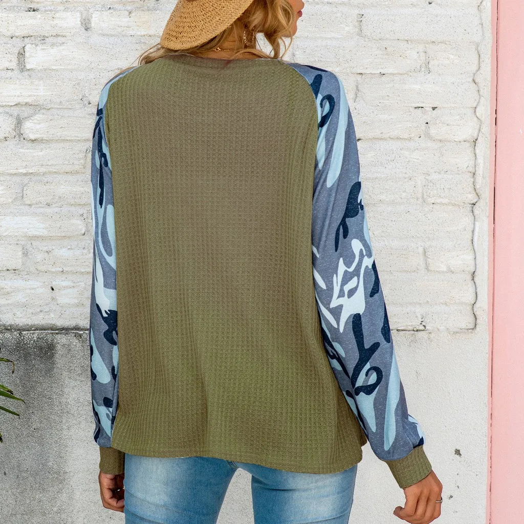Fashion Waffle Knit Blouse Shirt Loose V-Neck Tops Tee Casual Autumn Winter Tops Ladies Female Women Long Sleeve Blusas Pullover
Fashion Waffle Knit Blouse Shirt Loose V-Neck Tops Tee Casual Autumn Winter Tops Ladies Female Women Long Sleeve Blusas Pullover