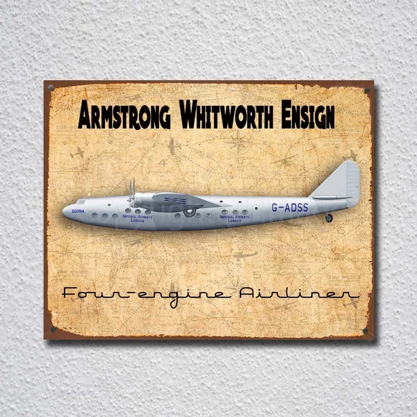 Armstrong Whitworth Ensign Ww2 War British Plane Vintage Tin Sign Metal Sign Metal Poster Metal Decor
Armstrong Whitworth Ensign Ww2 War British Plane Vintage Tin Sign Metal Sign Metal Poster Metal Decor