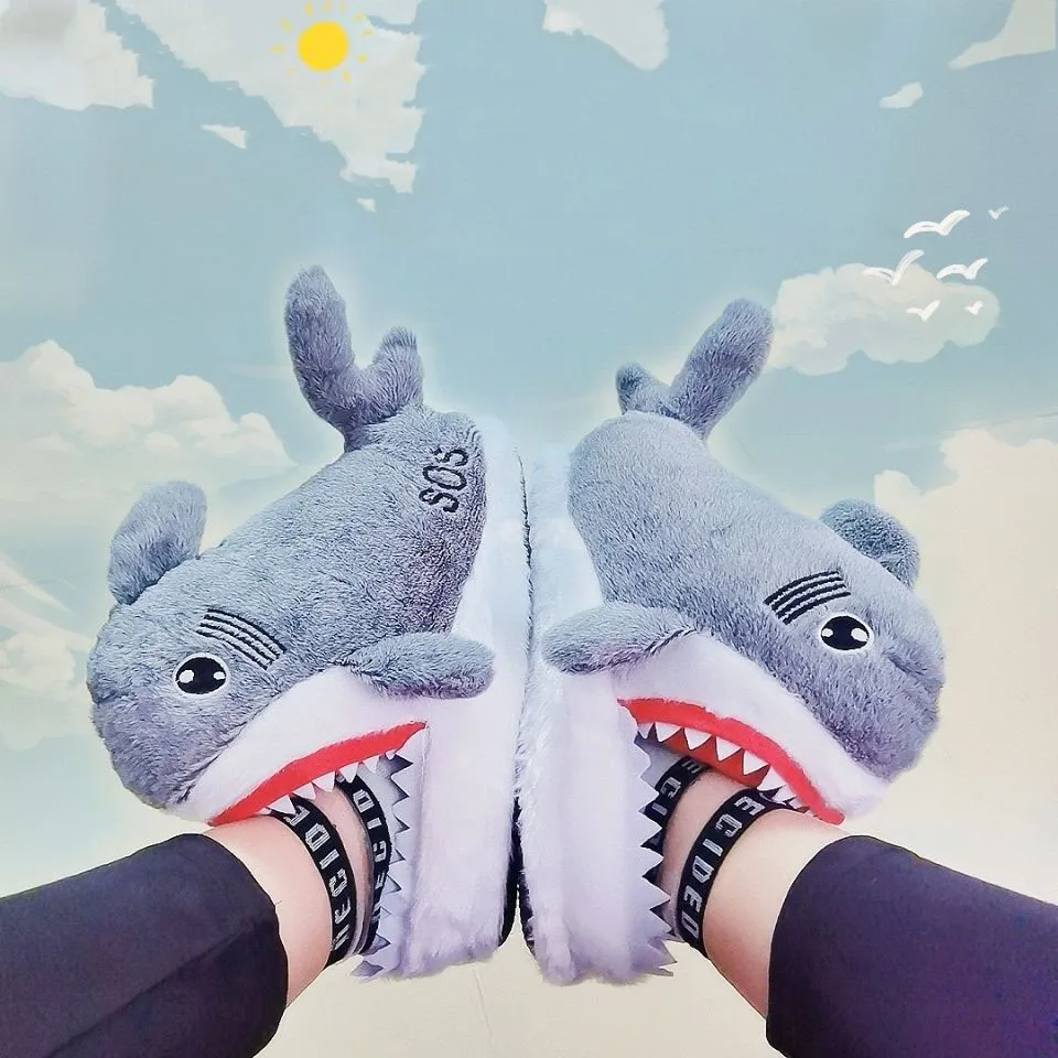 Funny Fuzzy Shark Slippers Men Women Free Size Winter Indoor Slides Shoes Girls Adult Fluff Shark Slippers House Shoes Unisex
Funny Fuzzy Shark Slippers Men Women Free Size Winter Indoor Slides Shoes Girls Adult Fluff Shark Slippers House Shoes Unisex