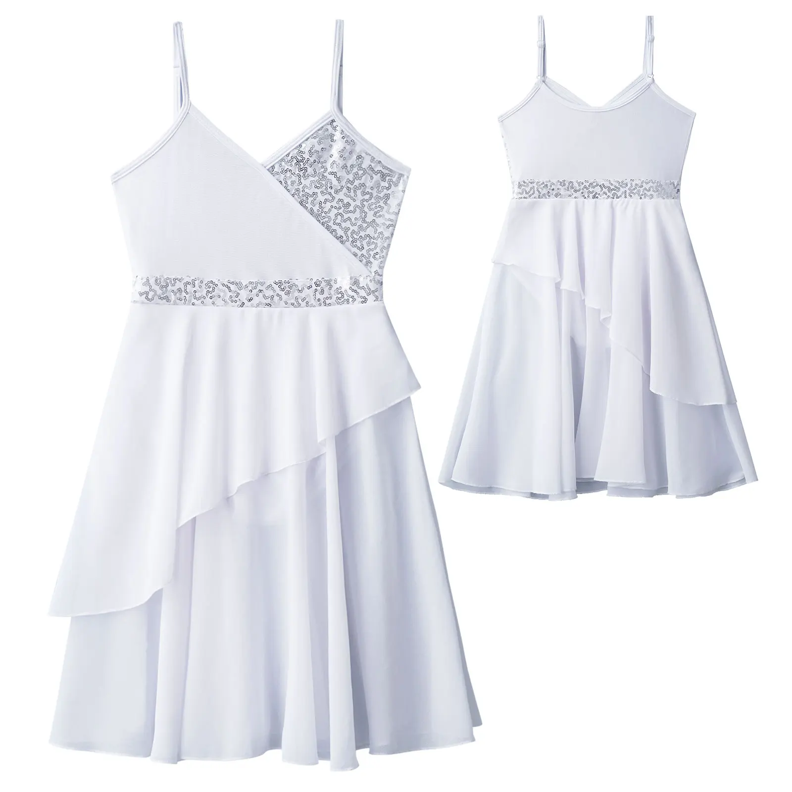 Girls Ballet Dress Kids Sleeveless V Neck Chiffon Irregular Cut Hem Skating Modern Ballet Dance Tutu Dress Tulle Stage Dancewear
Girls Ballet Dress Kids Sleeveless V Neck Chiffon Irregular Cut Hem Skating Modern Ballet Dance Tutu Dress Tulle Stage Dancewear