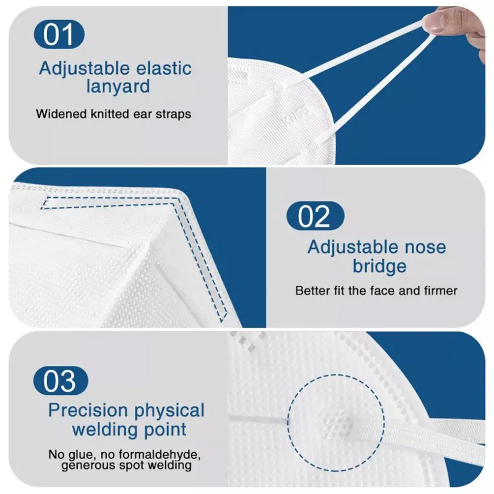 KN95 Protective Mask 5-Layer High-Efficiency Filter Dust Proof Anti-Haze Soft Comfortable Breathable Mask Mascara
KN95 Protective Mask 5-Layer High-Efficiency Filter Dust Proof Anti-Haze Soft Comfortable Breathable Mask Mascara