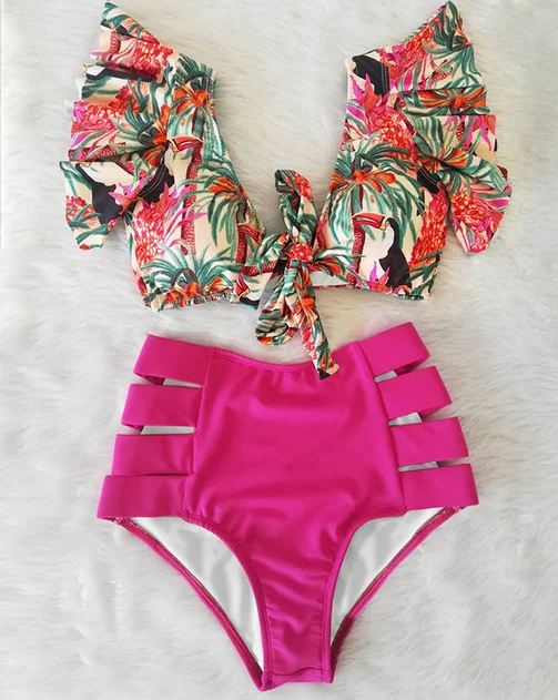 X-SALAFA 2020 New Print Swimwear Deep V-neck Ruffle Swimsuit Push Up One Piece Swimsuit Beach Wear Backless Monokini-1
X-SALAFA 2020 New Print Swimwear Deep V-neck Ruffle Swimsuit Push Up One Piece Swimsuit Beach Wear Backless Monokini-1