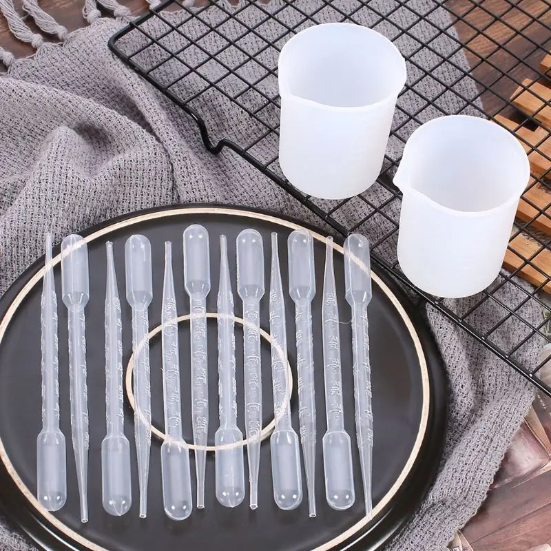 14Pcs Silicone Mixing Cup Epoxy Resin Silicone Measuring Cup Plastic Dropper Kit H37C
14Pcs Silicone Mixing Cup Epoxy Resin Silicone Measuring Cup Plastic Dropper Kit H37C
