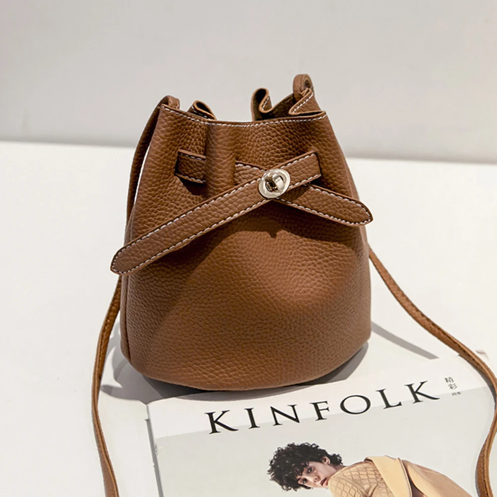 Women Large Capacity Holiday Accessories PU Leather Portable Cross Body Solid Casual Gift Bucket Bag Single Shoulder with Buckle
Women Large Capacity Holiday Accessories PU Leather Portable Cross Body Solid Casual Gift Bucket Bag Single Shoulder with Buckle