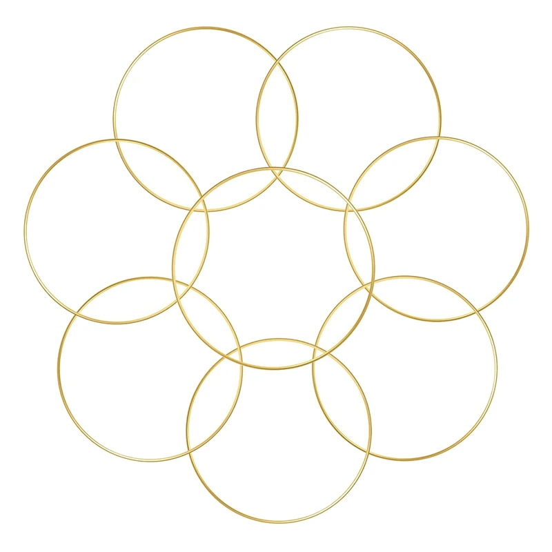 8 Pcs Gold Metal Floral Hoop Rings for DIY Wedding Wreath Decor, Dream Catcher and Macrame Wall Hanging Crafts (8 Inch)
8 Pcs Gold Metal Floral Hoop Rings for DIY Wedding Wreath Decor, Dream Catcher and Macrame Wall Hanging Crafts (8 Inch)