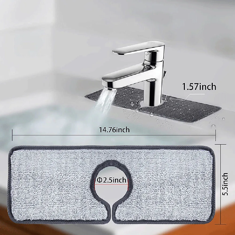 Kitchen Faucet Absorbent Mat Sink Splash Guard Microfiber Faucet Splash Catcher Countertop Protector for Kitchen Bathroom
Kitchen Faucet Absorbent Mat Sink Splash Guard Microfiber Faucet Splash Catcher Countertop Protector for Kitchen Bathroom