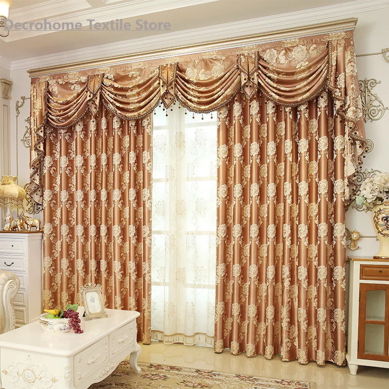 New Luxury European Style Gold Silk Jacquard Curtains Blackout Curtains Customization Curtains for Living Dining Room Bedroom
New Luxury European Style Gold Silk Jacquard Curtains Blackout Curtains Customization Curtains for Living Dining Room Bedroom