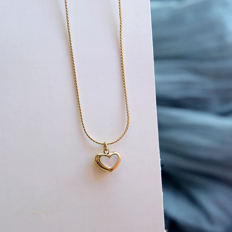 Kpop The Neck Minimalist Pendant stainless steel choker Heart love necklaces for women gold snake chain shell necklace jewelry
Kpop The Neck Minimalist Pendant stainless steel choker Heart love necklaces for women gold snake chain shell necklace jewelry
